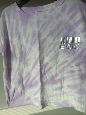 More Than Magic Lavender & White Tie-Dye 'Kind Is Cool' Tee